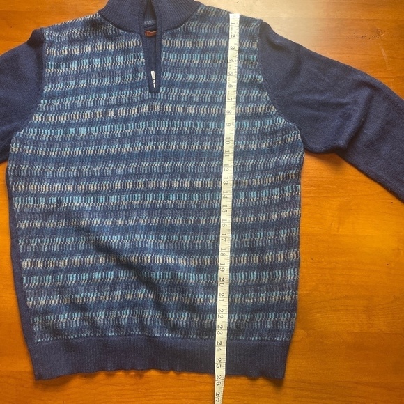 Kuna Baby Alpaca Blue quarter zip long sleeve sweater size medium - Picture 7 of 7